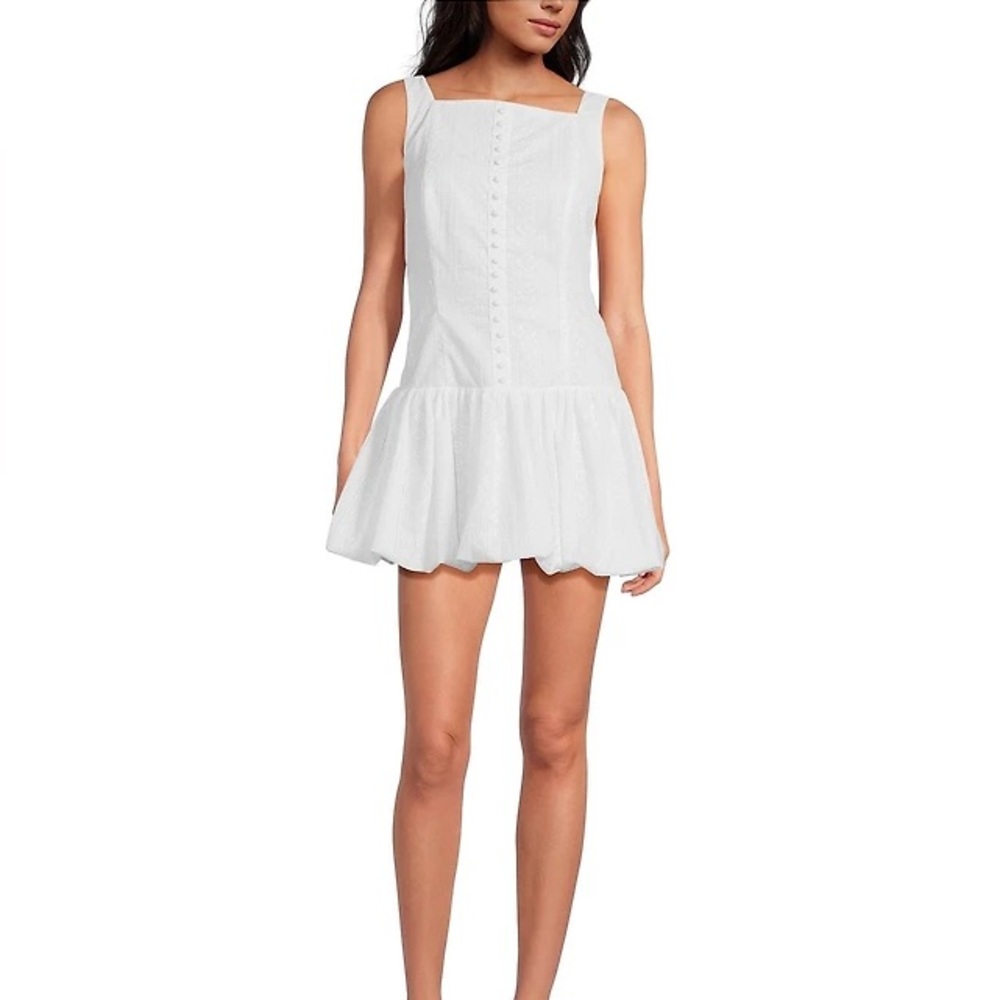 Giani Bini White Sleeveless‎ Mini Dress summer size 12